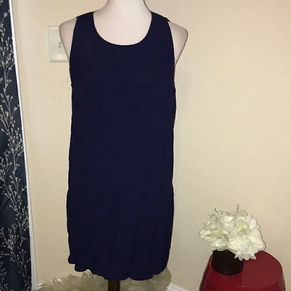 Lulus Sassy Sweetheart Navy Sleeveless Shift Dress